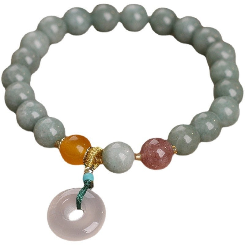 Burma Jade Crystal Peace Buckle Bracelet